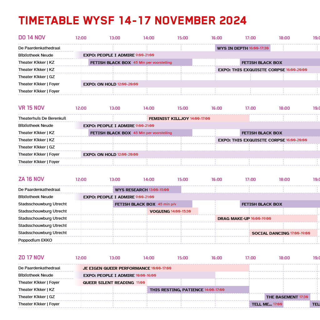 Link naar Programma schema